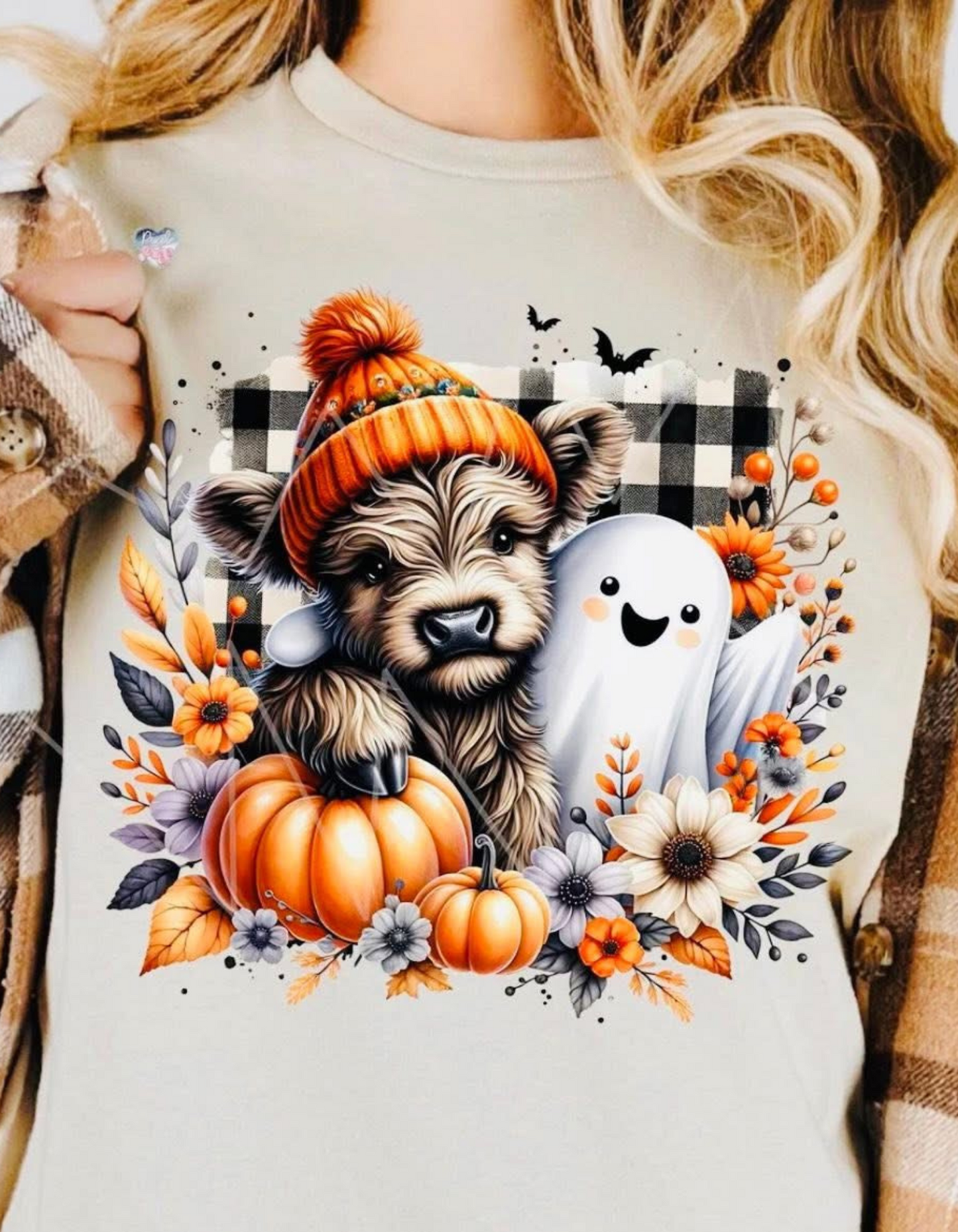 Highland cow with Ghost