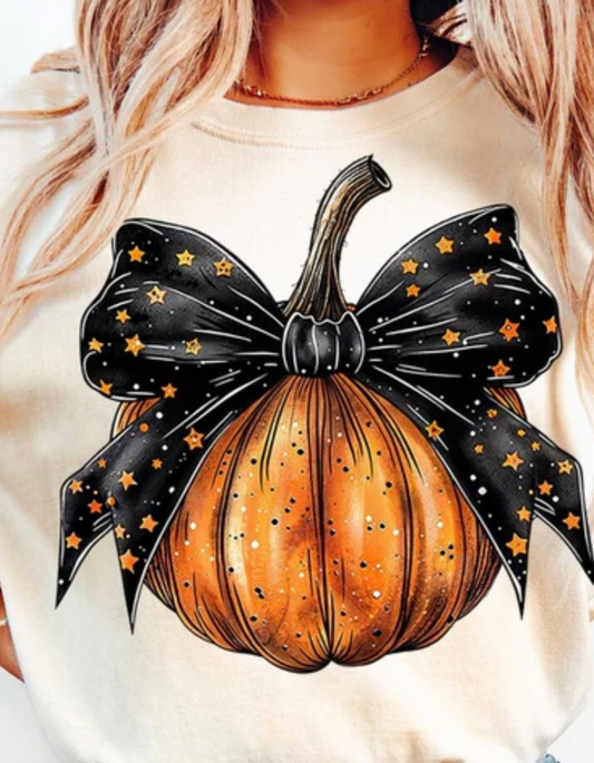 Pumpkin Black Bow