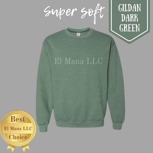 Pick Your Desing- Dark Green Gildan Unisex Sweatshirt