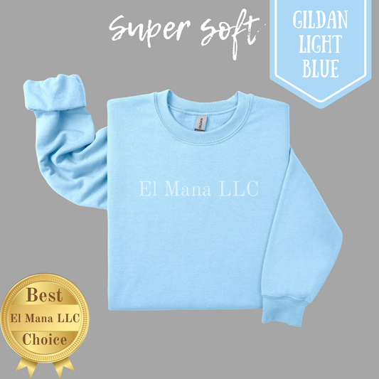 Pick Your Desing- Light Blue Gildan Unisex Sweatshirt