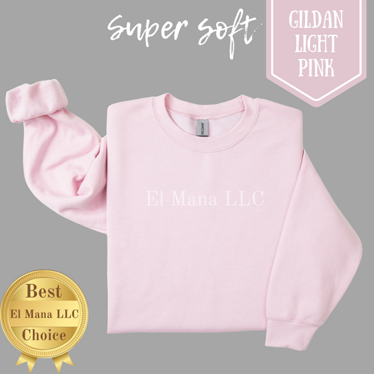 Pick Your Desing- Light Pink Gildan Unisex Sweatshirt