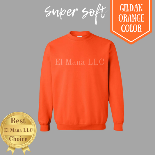 Pick Your Desing- Orange Gildan Unisex Sweatshirt