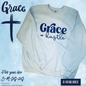 Grace and Hustle blue single color