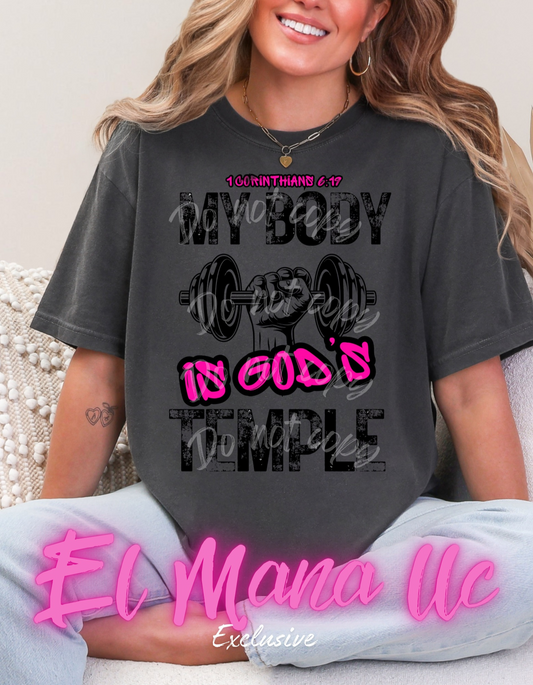 My Body is Gods temple pink with matching packet