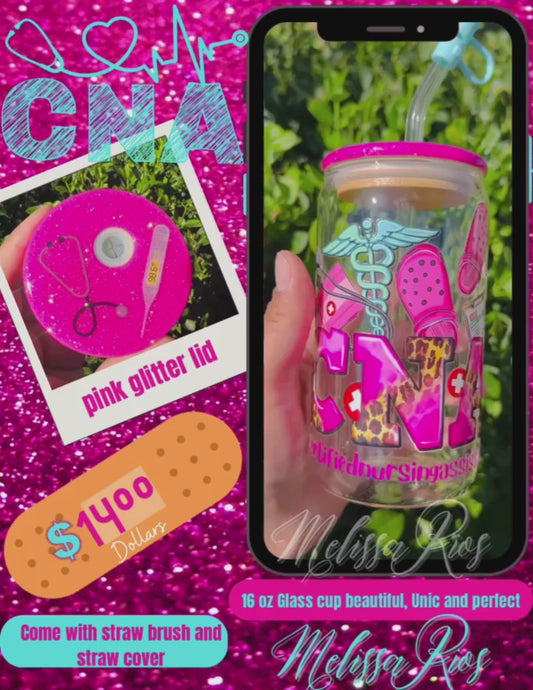 CNA 16 oz Glass Cup
