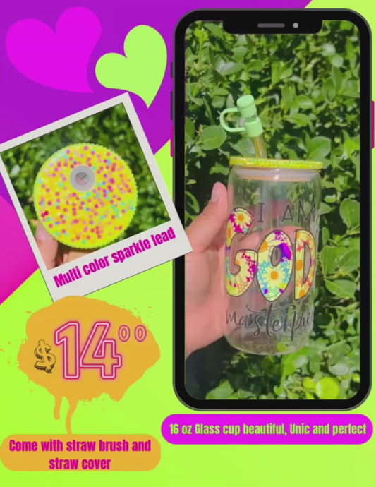 I'm God Master piece 16 oz Glass Cup